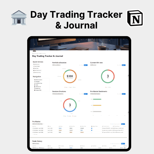 Product artwork for Day Trading Tracker & Journal