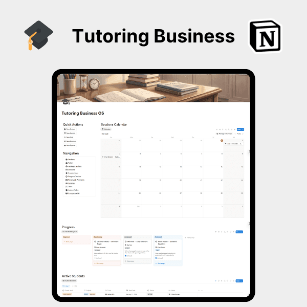 Product artwork for Tutoring Business OS