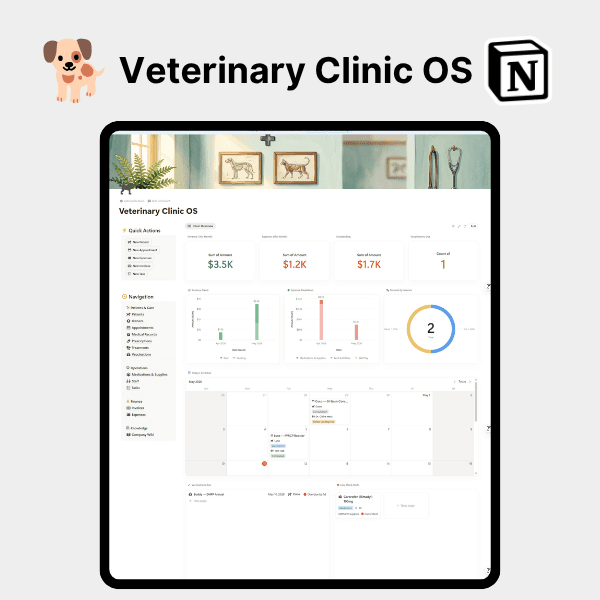 Product artwork for Veterinary Clinic OS