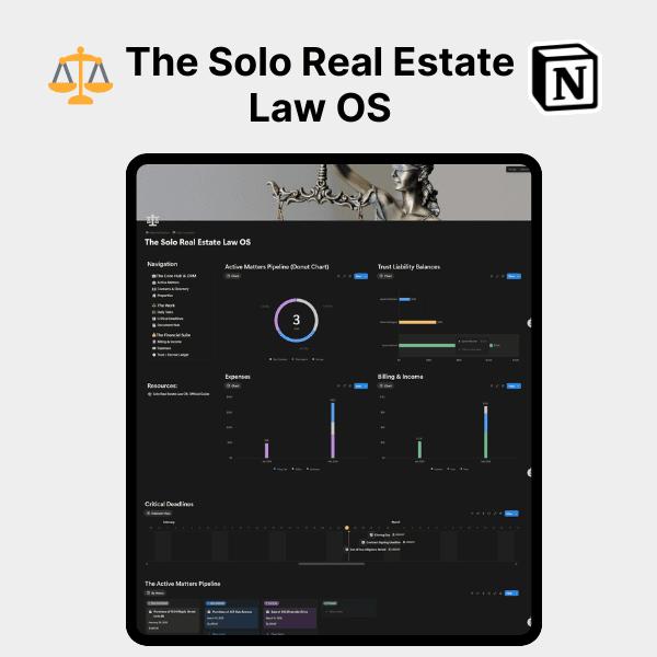 The Solo Real Estate Law OS